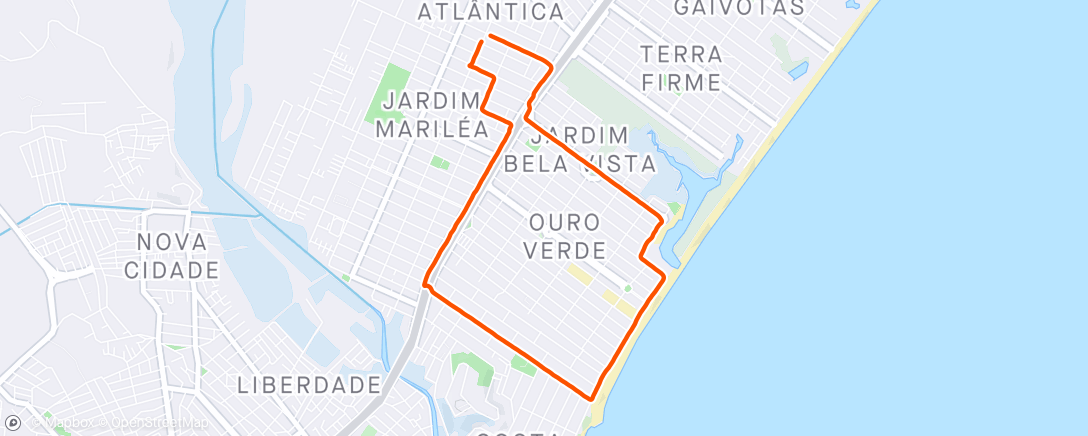 Mapa de la actividad, Caminhada matinal