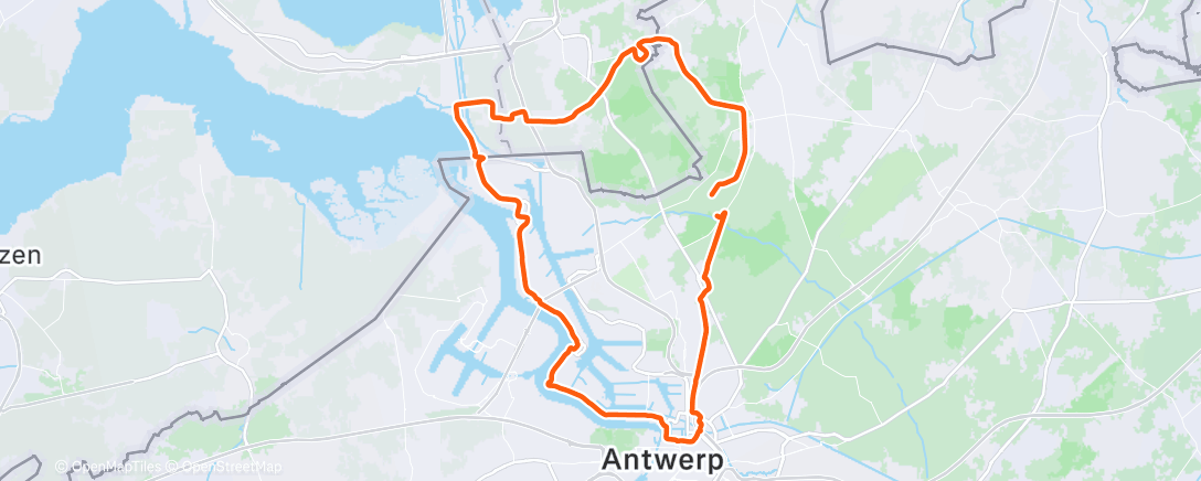 Map of the activity, Afternoon Ride