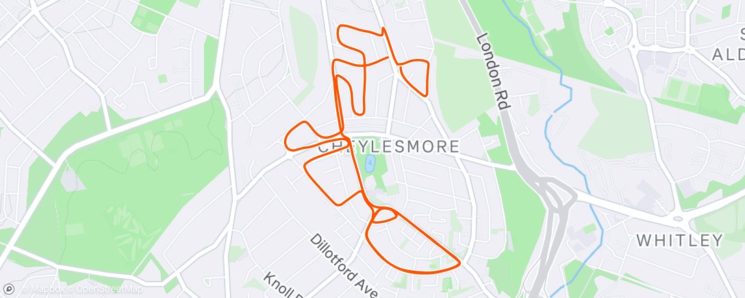 Map of the activity, Morning Run