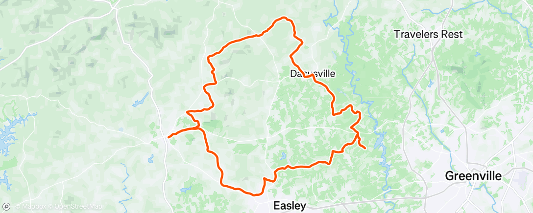 Map of the activity, Afternoon Ride with Ben