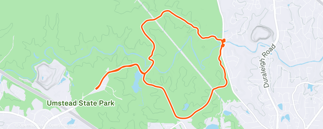 Map of the activity, Showing Quinn the Umstead life