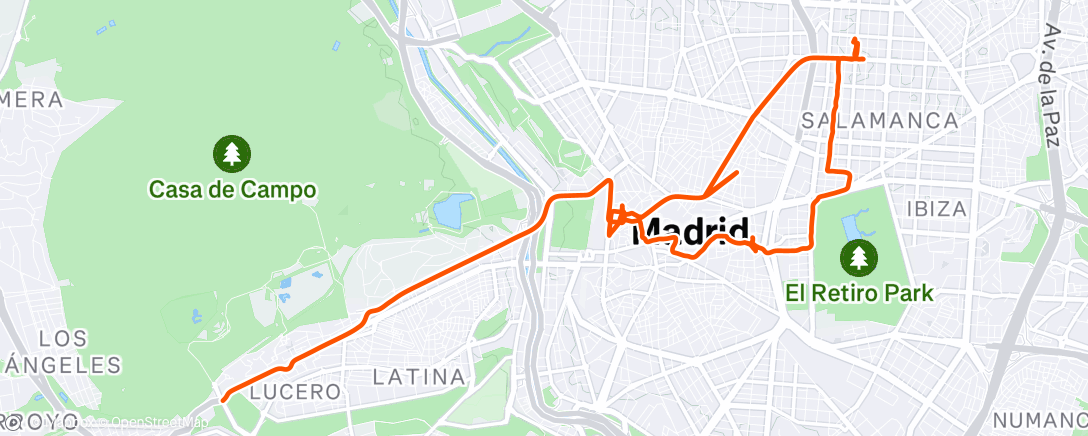 Map of the activity, Actividad a la hora del almuerzo