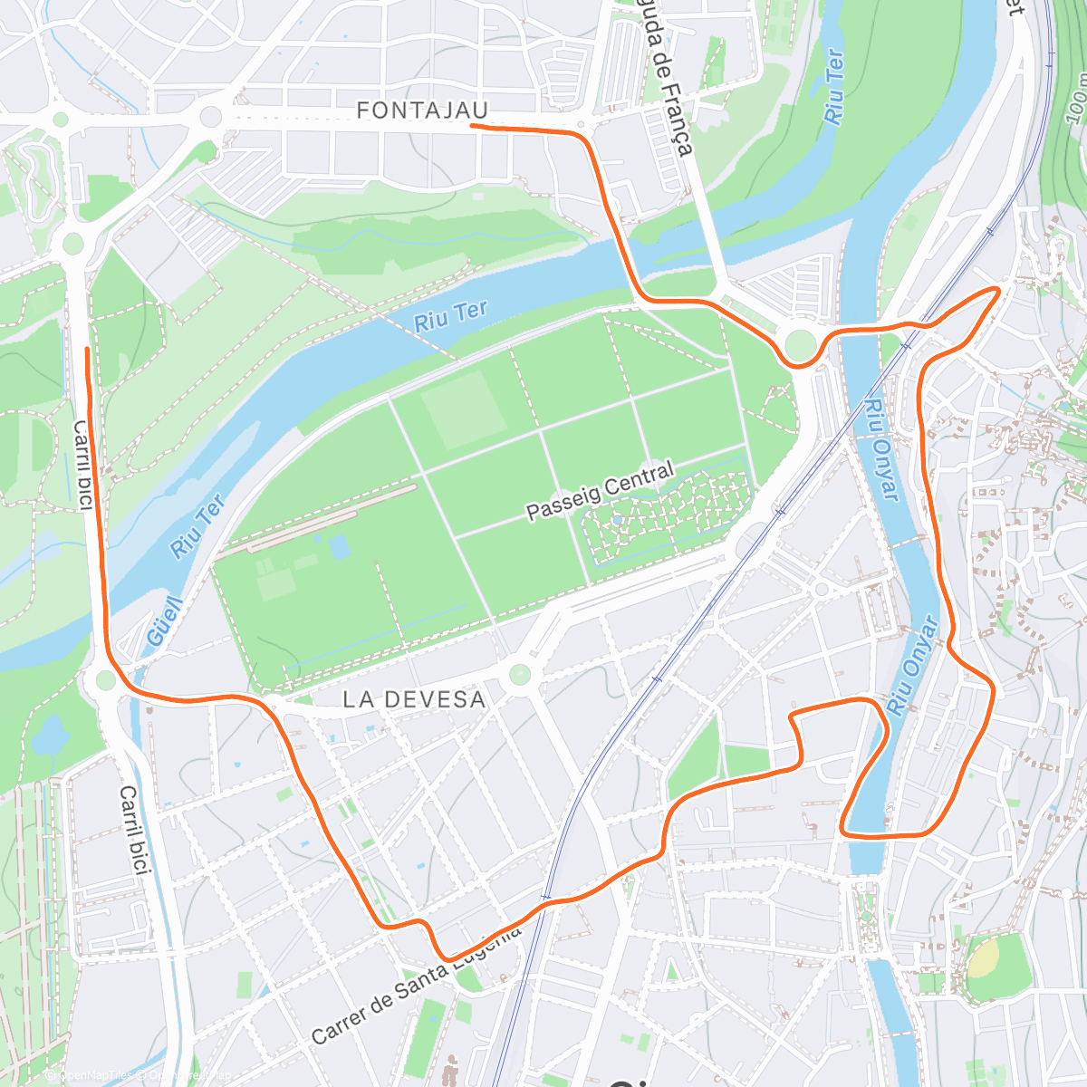 Mappa dell'attività Sant Silvestre Girona