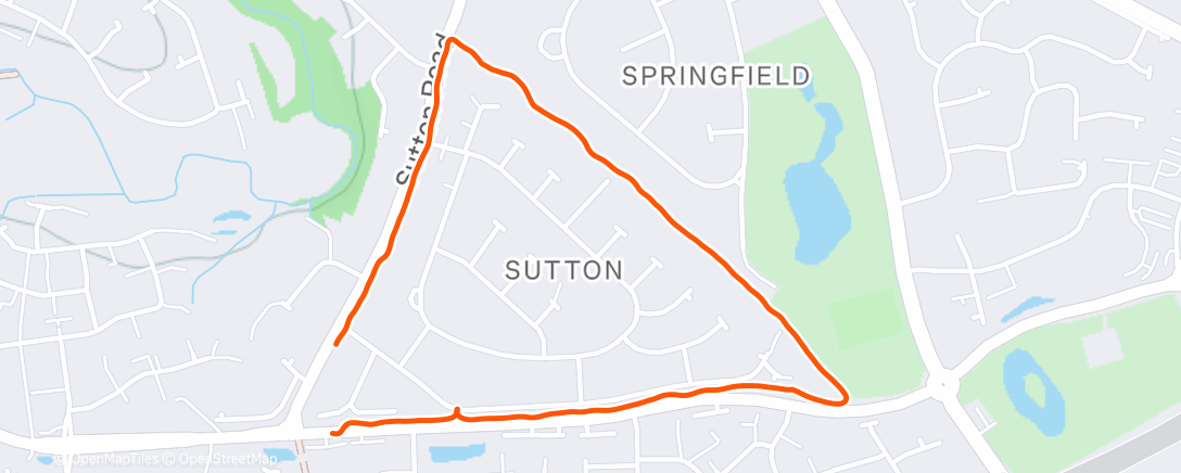 Map of the activity, Morning Run