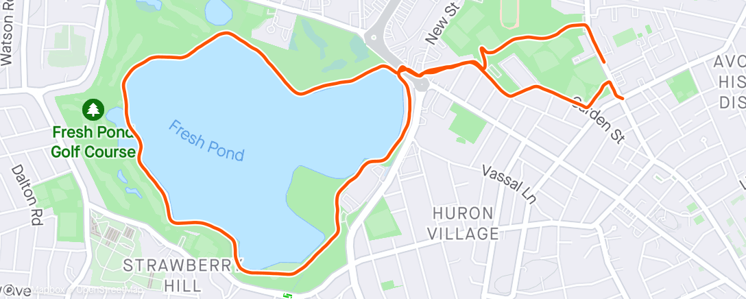 Map of the activity, Inconsistent Afternoon Run