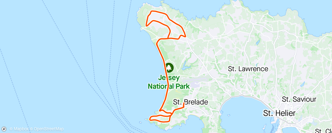 Map of the activity, The long way back (2 wheel version)