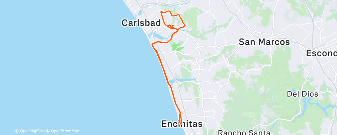 Map of the activity, Morning Ride