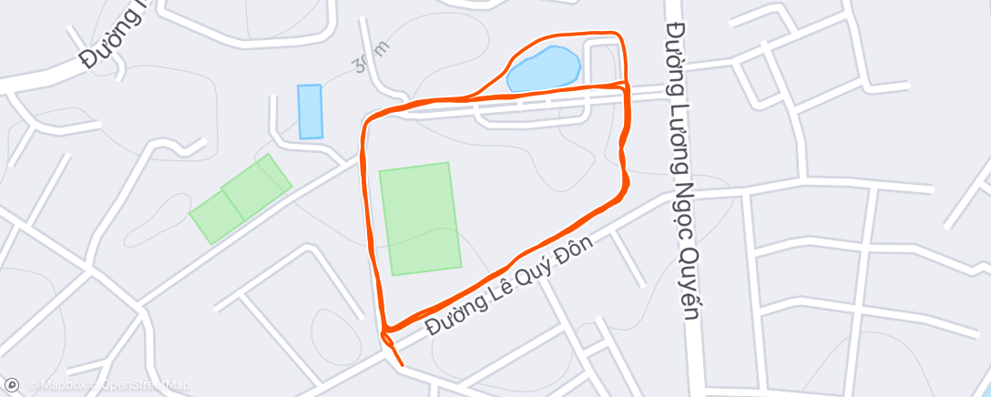 Map of the activity, Evening Run
