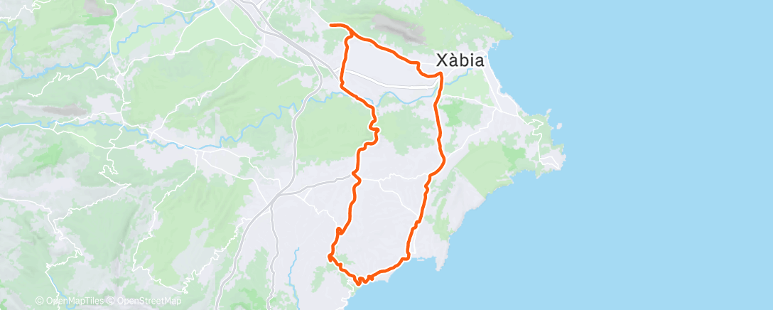Map of the activity, Pedalata mattutina