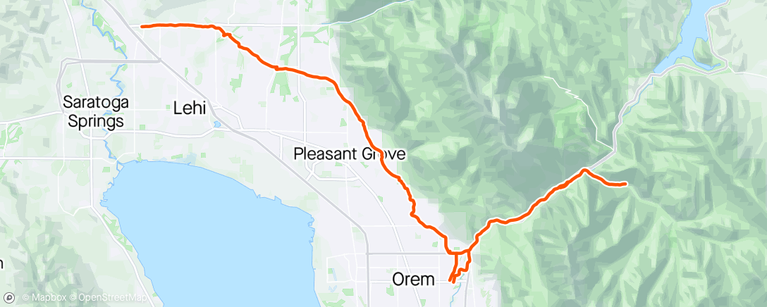 Map of the activity, Springy path ride