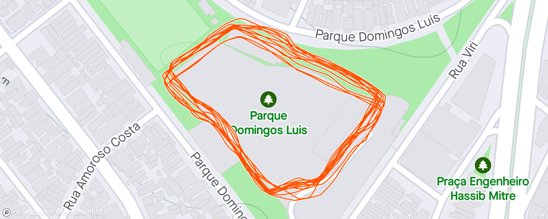Map of the activity, Over and Unders 1km with Runna ✅