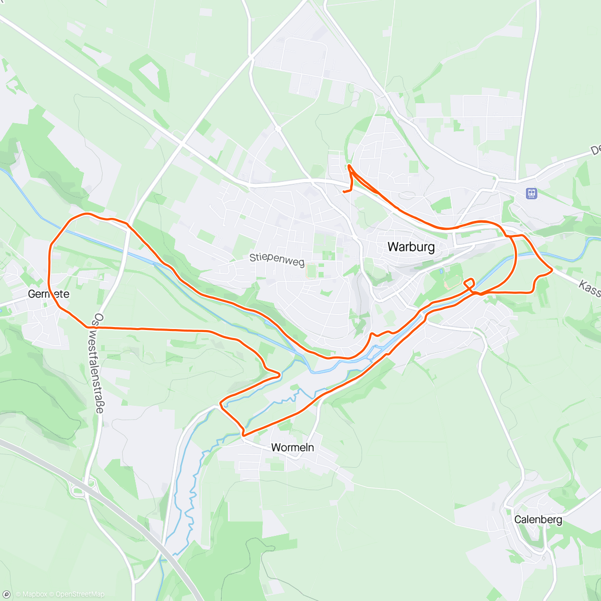 Map of the activity, 6x4min@3:27