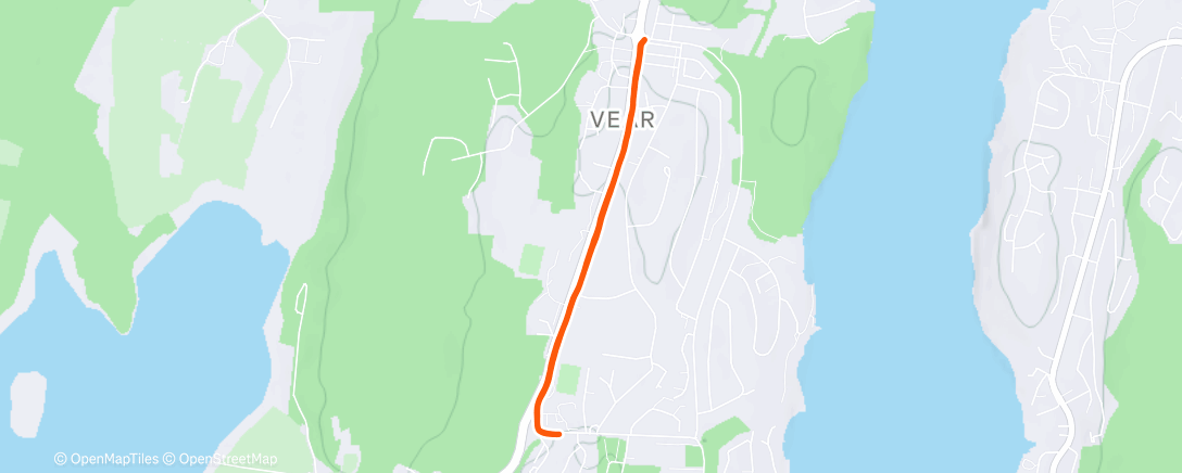 Map of the activity, Evening Run