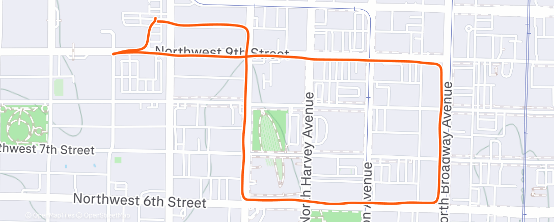 Map of the activity, Lunch Run