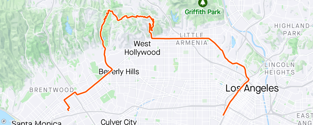 Map of the activity, Finals studying break ride