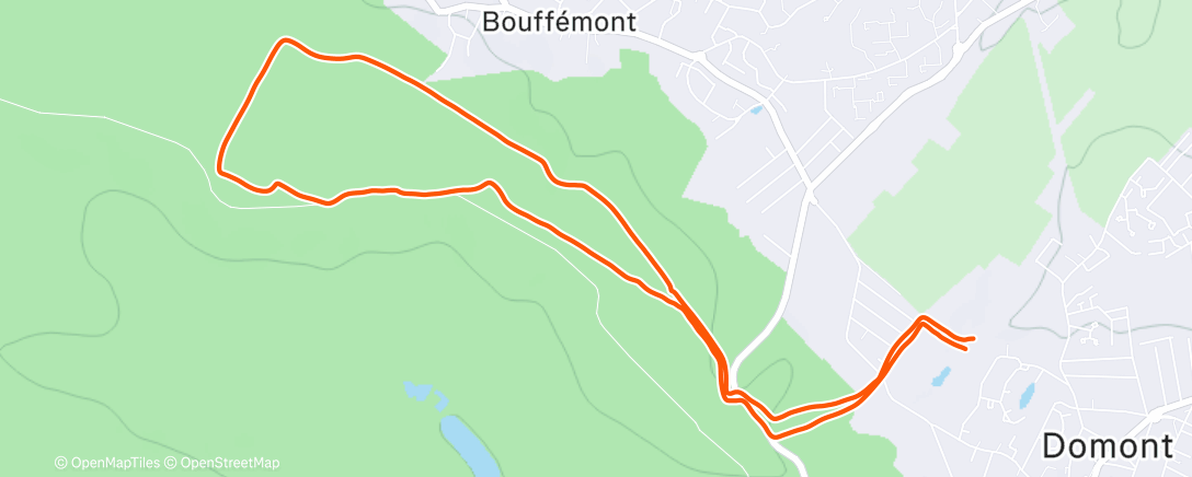 Map of the activity, Lunch Trail Run