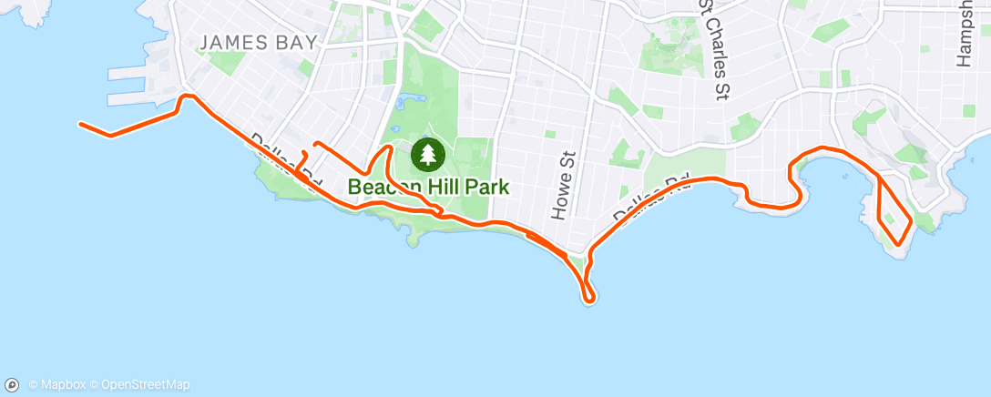 Map of the activity, Morning Run