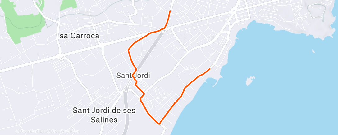 Map of the activity, Morning Run