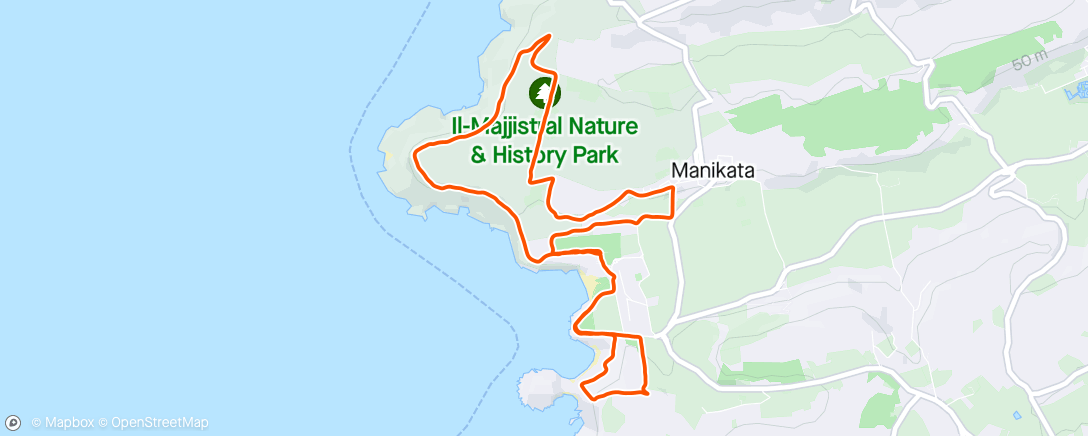 Map of the activity, Windy trail run