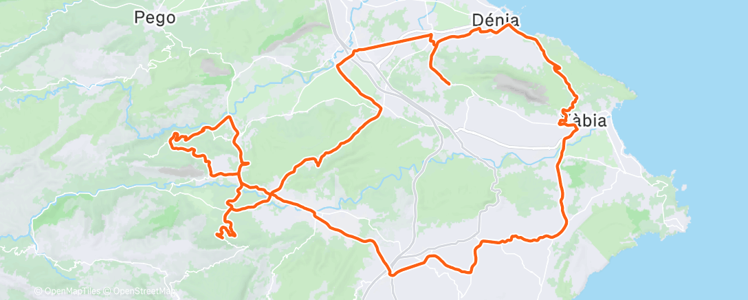 Map of the activity, Cyclisme