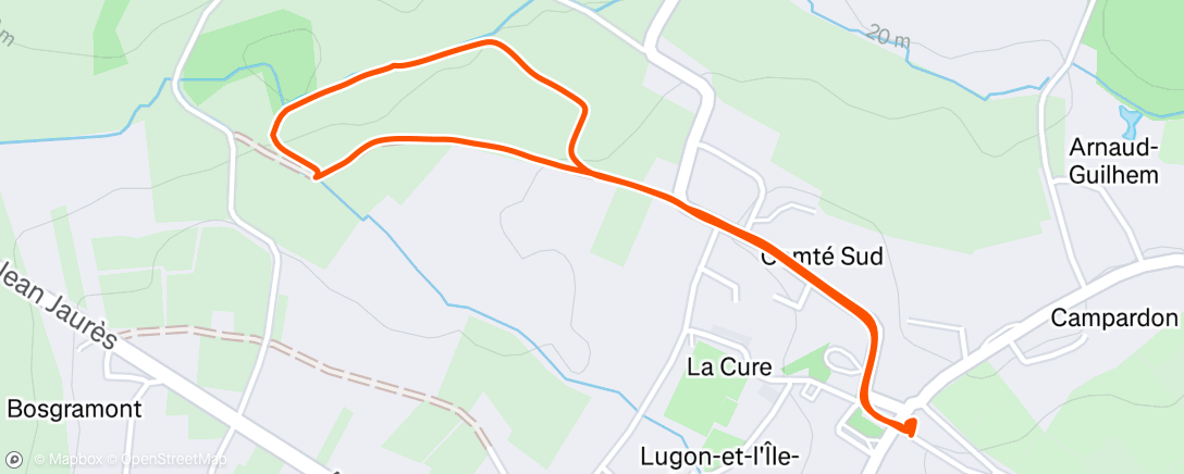 Map of the activity, Afternoon Walk