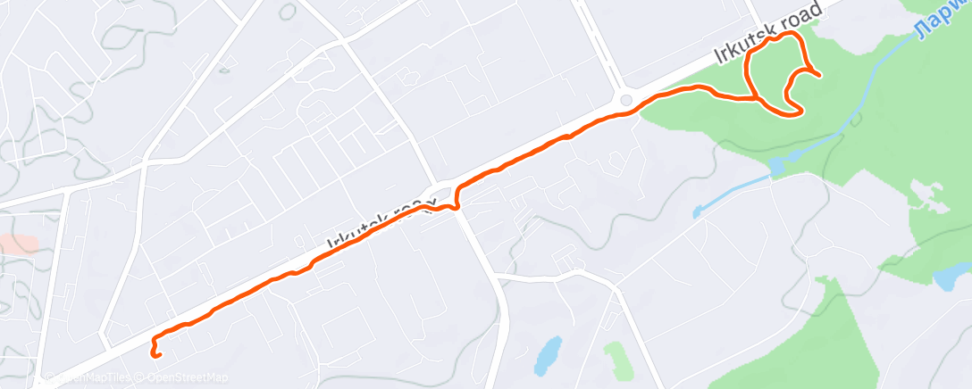 Map of the activity, Morning Run