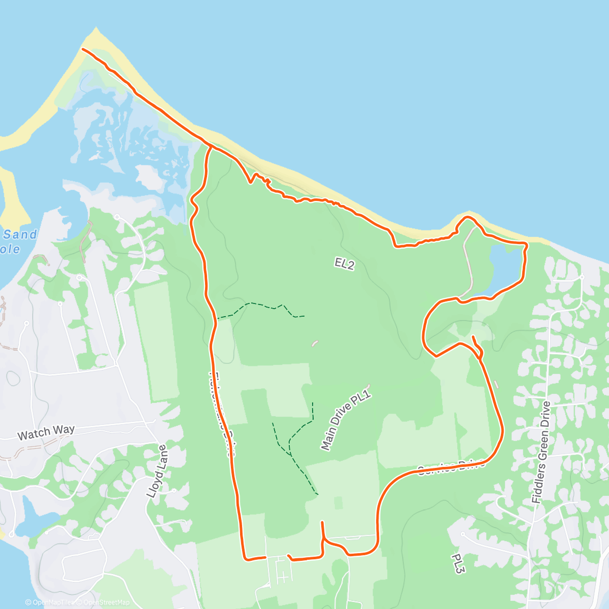 Map of the activity, Long one