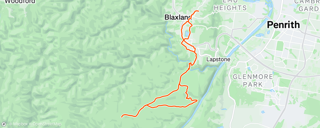 Map of the activity, Afternoon Ride