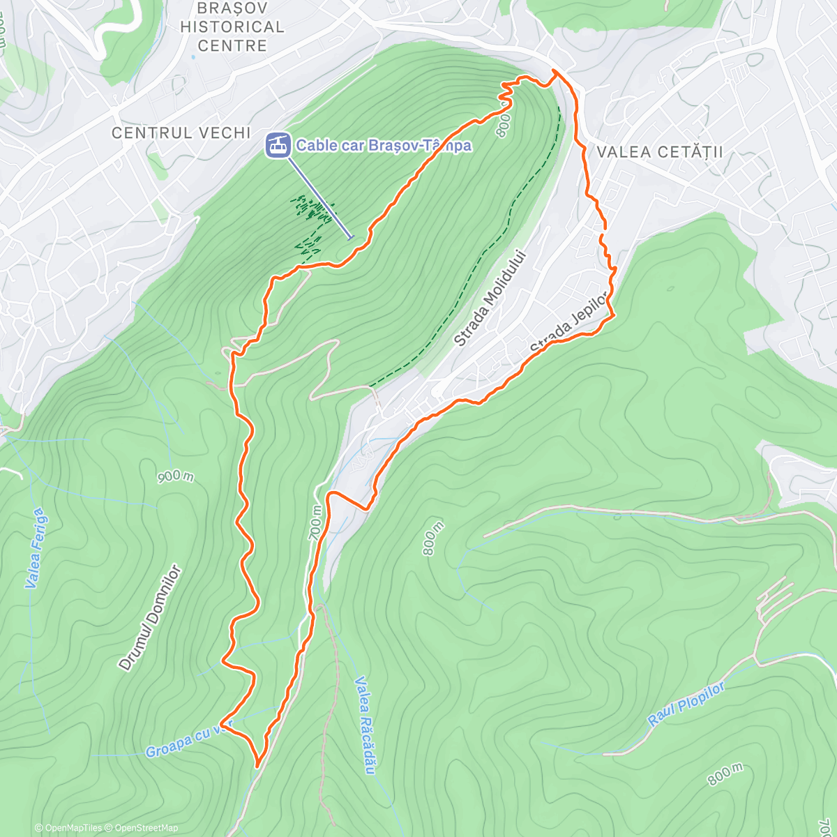 Map of the activity, Gabony - Tâmpa #19