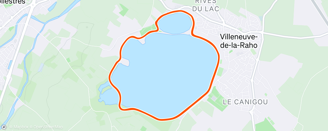 Map of the activity, Course à pied le matin