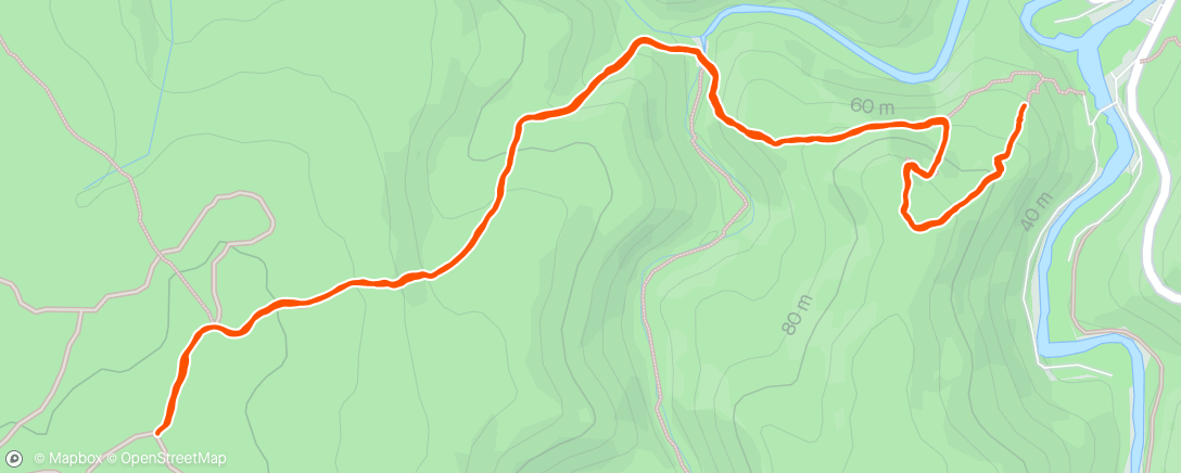 Map of the activity, Trail 8k