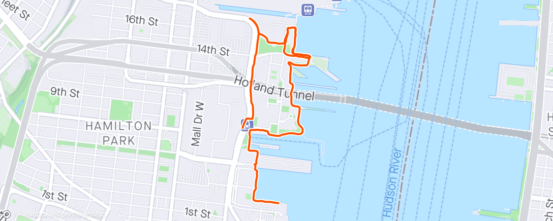 Kaart van de activiteit “Night Run”