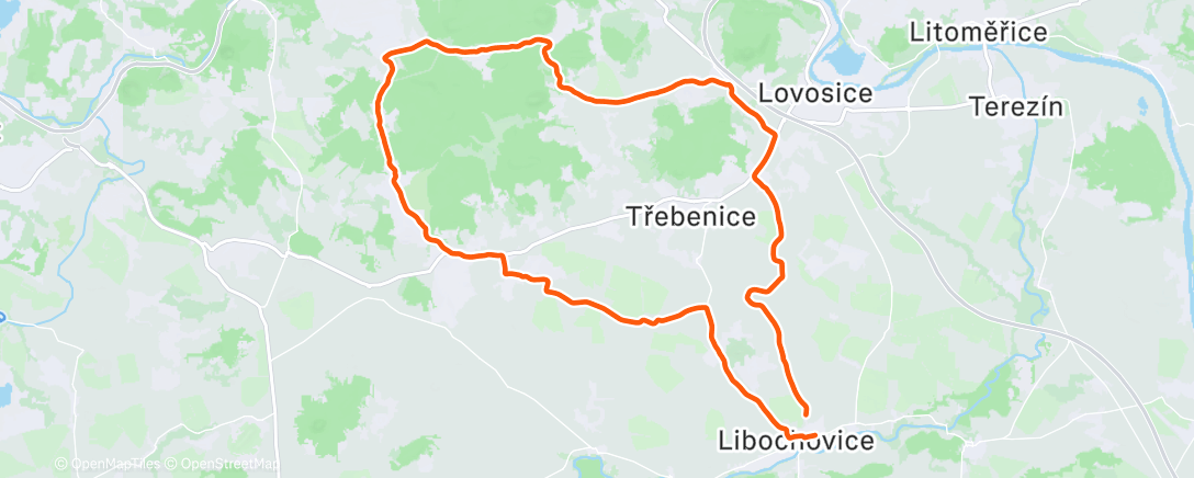 Map of the activity, Afternoon Ride