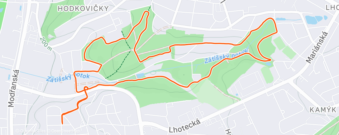 Карта физической активности (Afternoon Run)