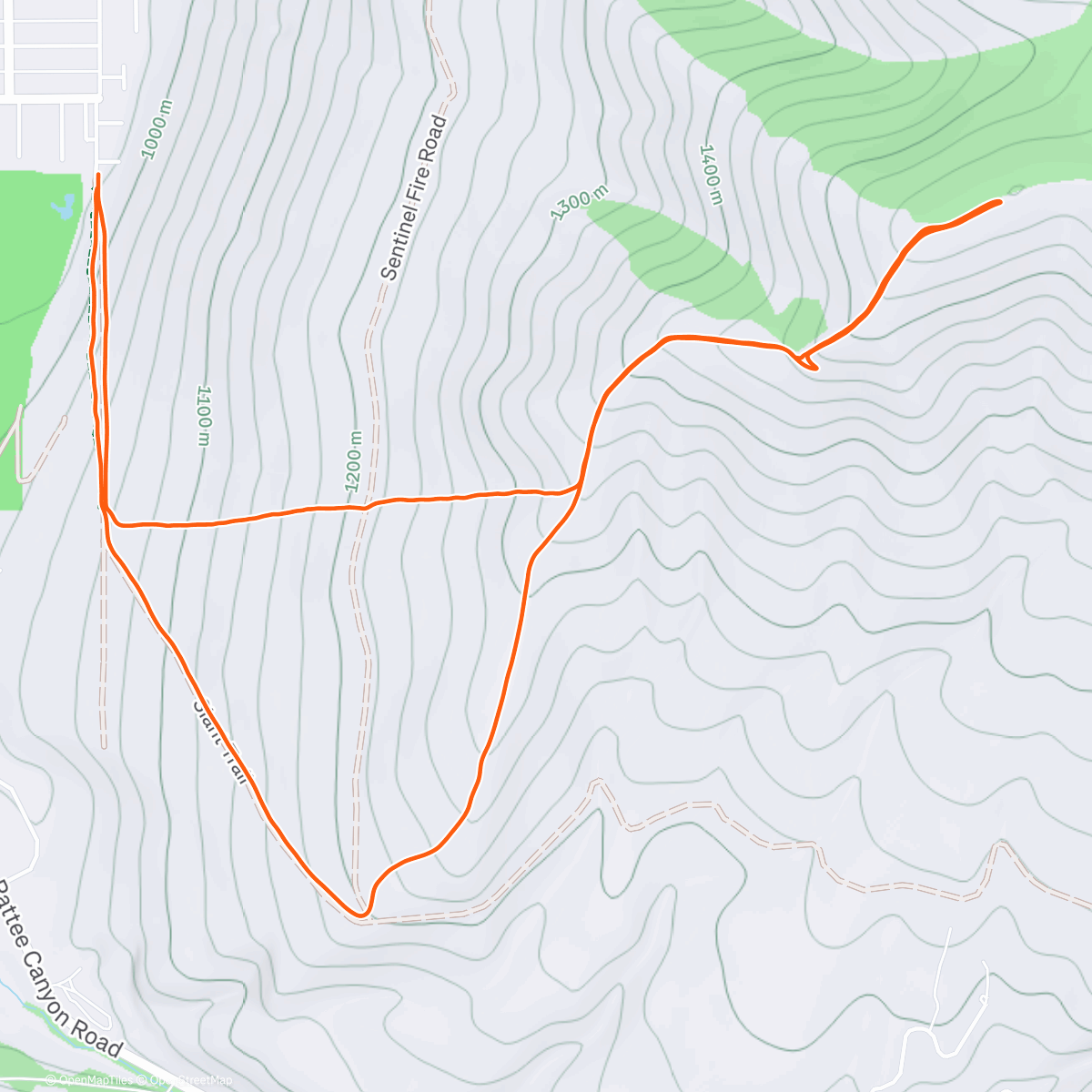 Map of the activity, Nice day out.