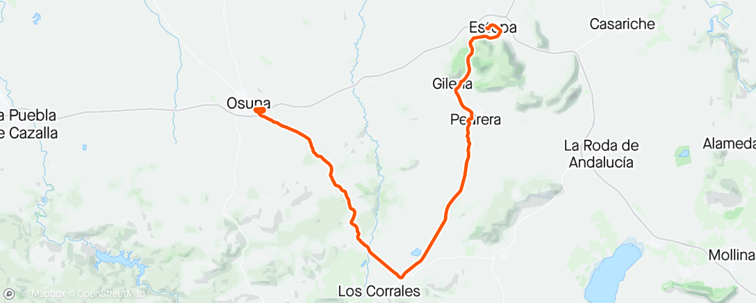Map of the activity, Ciclismo de Carretera Suave