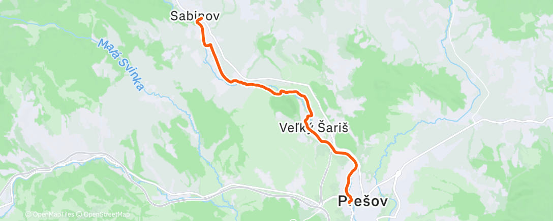 Map of the activity, Afternoon Ride