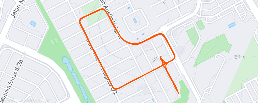 Mappa dell'attività Evening Run