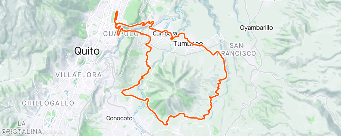 Map of the activity, Vuelta al ilalo