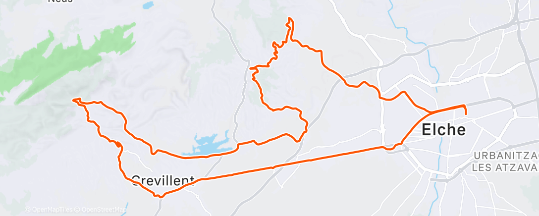 Map of the activity, Bicicleta por la mañana