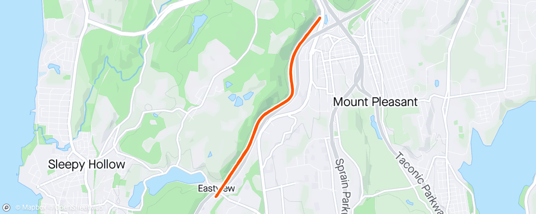 Map of the activity, Afternoon Run