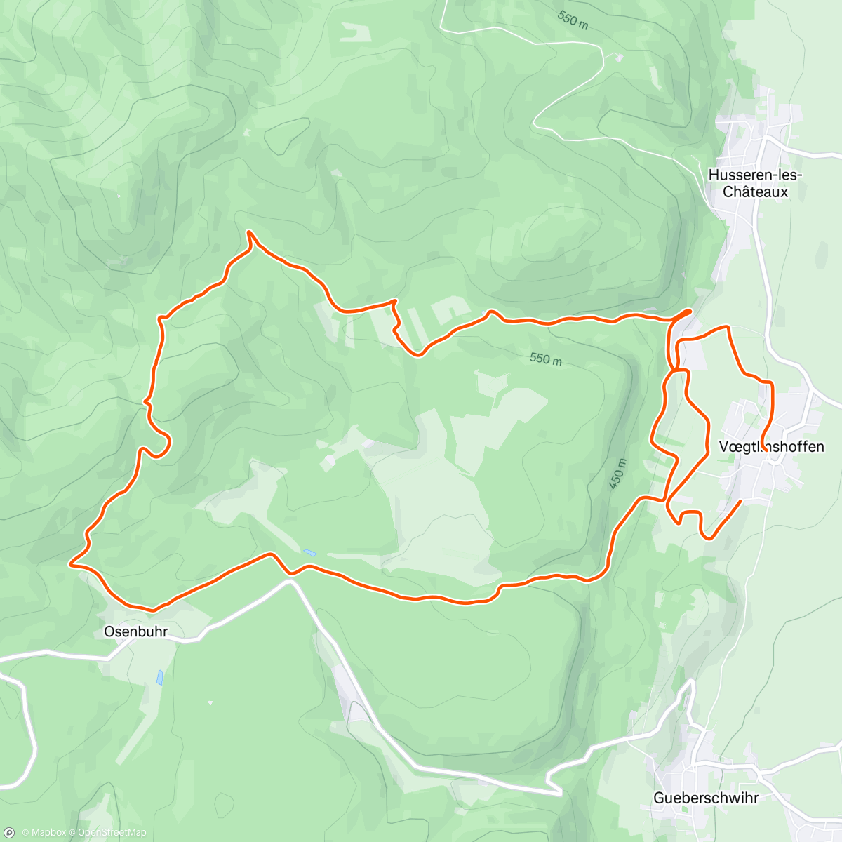 Map of the activity, Trail du Rabseppi
