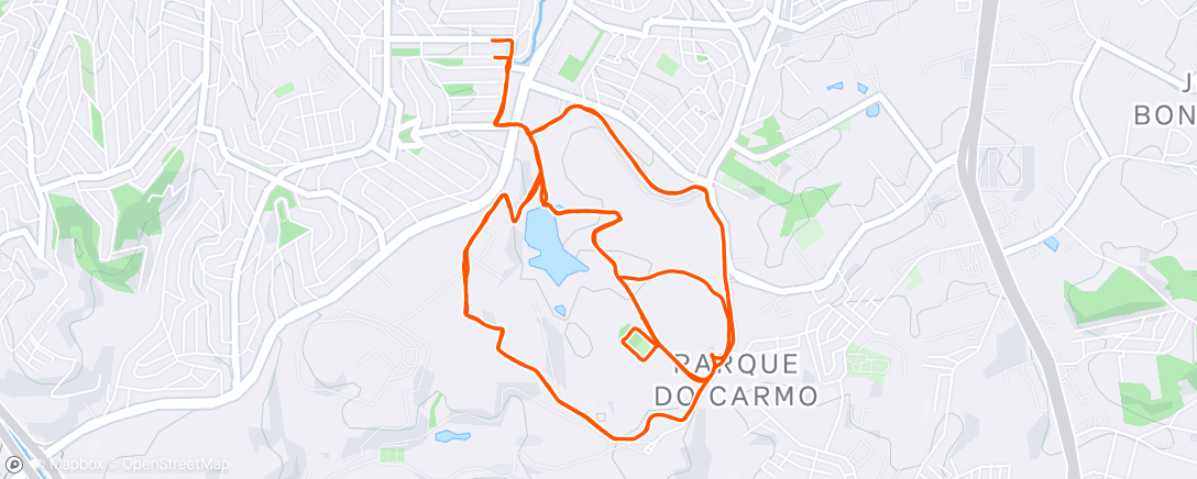 Map of the activity, Pedalada matinal