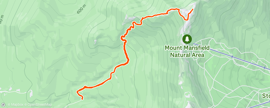 Map of the activity, Lunch Hike