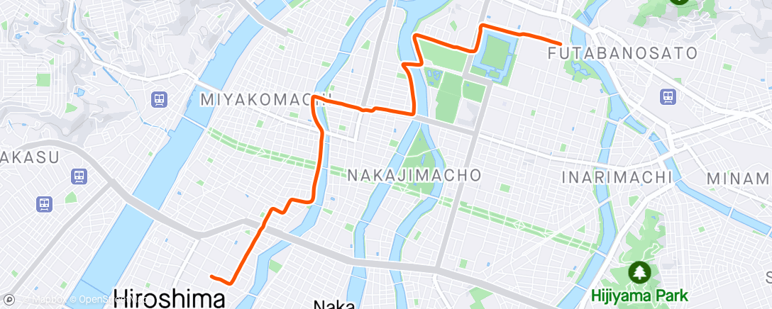 Mappa dell'attività 夕方のライド