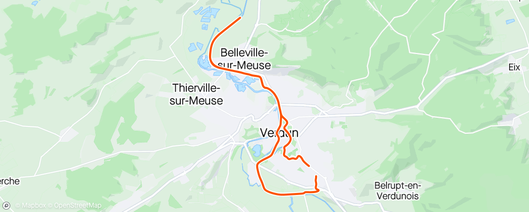 Map of the activity, Sortie vélo le matin