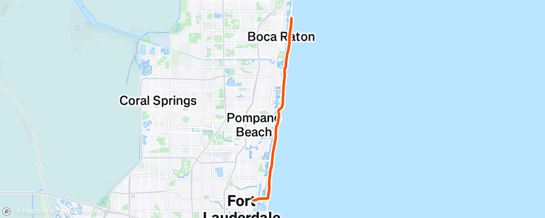 Map of the activity, Lunch Ride