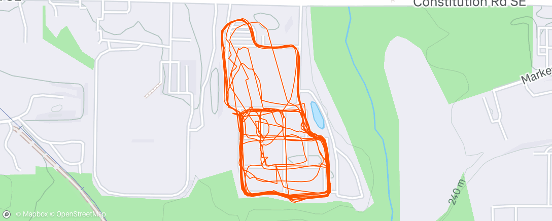 Map of the activity, Evening lunch laps new PR