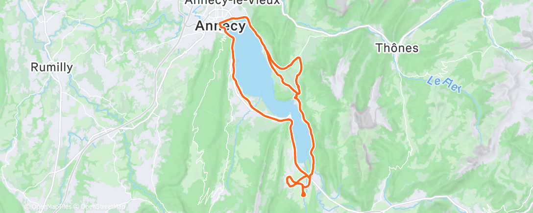 Карта физической активности (Sortie vélo dans l'après-midi)