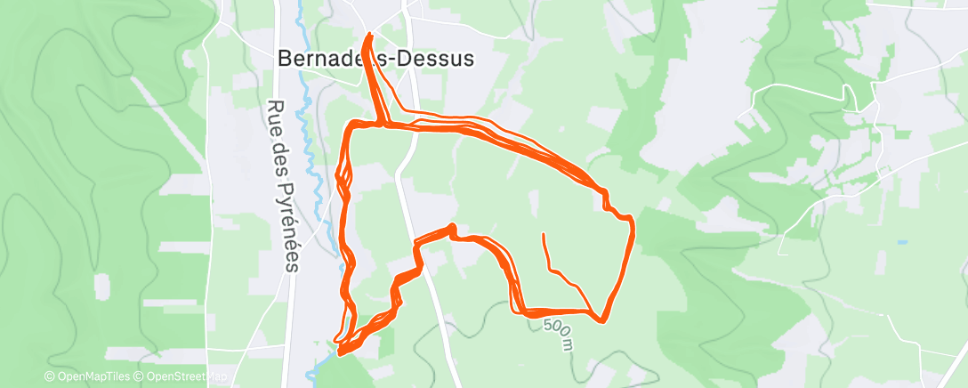 Map of the activity, Evening Trail Run
